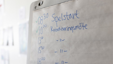 Schema över en spelövning