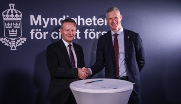 Signering av överenskommelse Myndigheten för civilt försvar och Försvarshögskolan