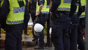En grupp poliser.