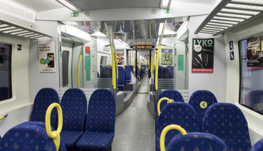 En tom tunnelbanevagn