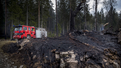 Skogsbrand i Småland