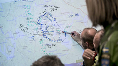 Karta över skogsområde